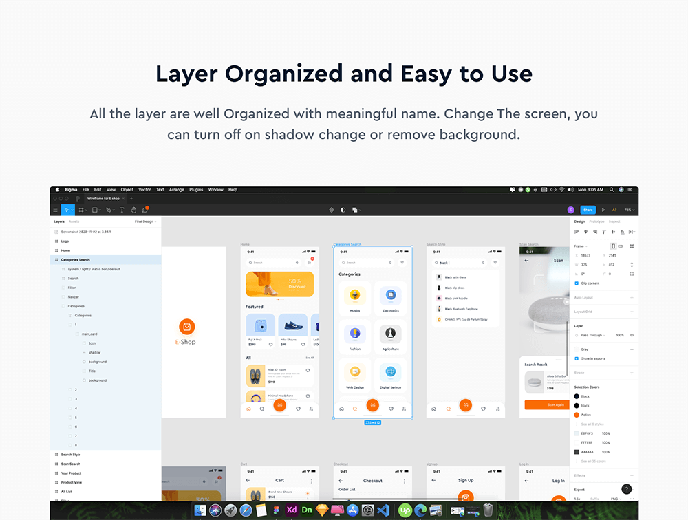 电子商务移动应用程序UI套件 APP UI sucaiwan.com