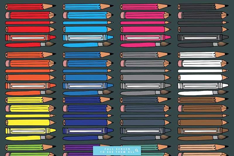 有趣的Illustrator铅笔头笔刷 笔刷资源 sucaiwan.com