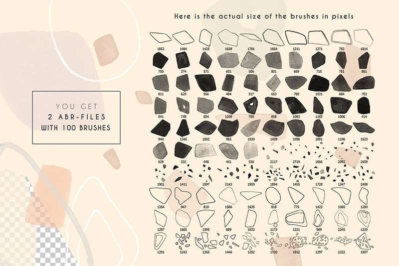 豪华水彩印章PS笔刷套装 笔刷资源 sucaiwan.com