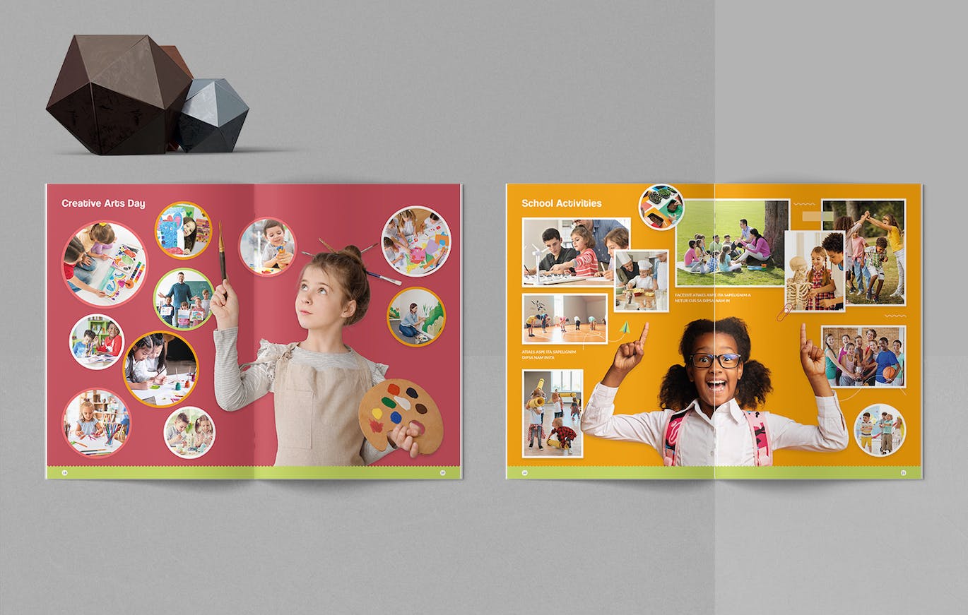 多彩创意的学校年鉴相册杂志模板 School Yearbook 设计素材 第15张-素材湾丨精选海外优质设计素材资源 多彩创意的学校年鉴相册杂志模板 School Yearbook 设计素材 sucaiwan.com
