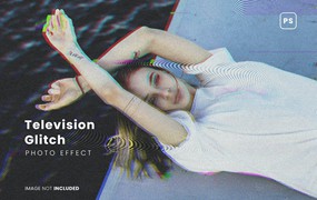 电视故障复古照片效果PS图层样式 Television Glitch Retro Photo Effect