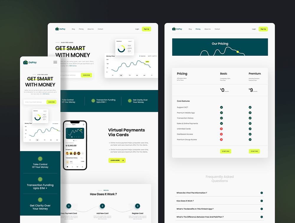金融科技网站登陆页面UI套件 APP UI sucaiwan.com