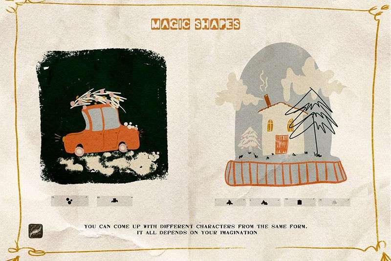 创意抽象插图Procreate笔刷 笔刷资源 sucaiwan.com