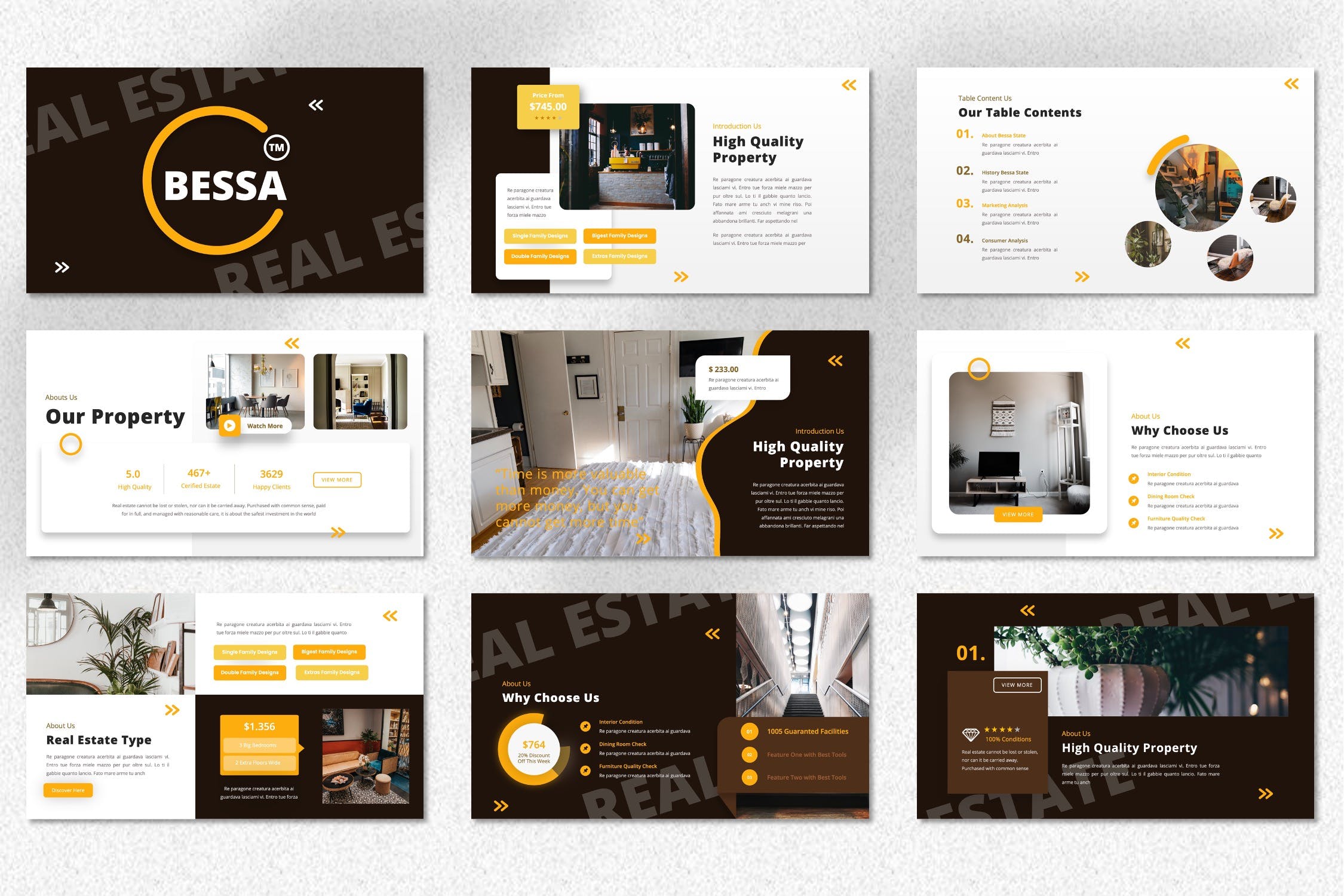 房地产管理PPT幻灯片模板 Bessa – Real Estate Powerpoint Template 幻灯图表 sucaiwan.com