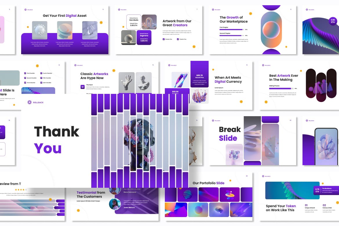 NFT作品展示幻灯片PPT模板 Rollback – NFT Collection Presentation Powerpoint 幻灯图表 第3张-素材湾丨精选海外优质设计素材资源 NFT作品展示幻灯片PPT模板 Rollback – NFT Collection Presentation Powerpoint 幻灯图表 sucaiwan.com