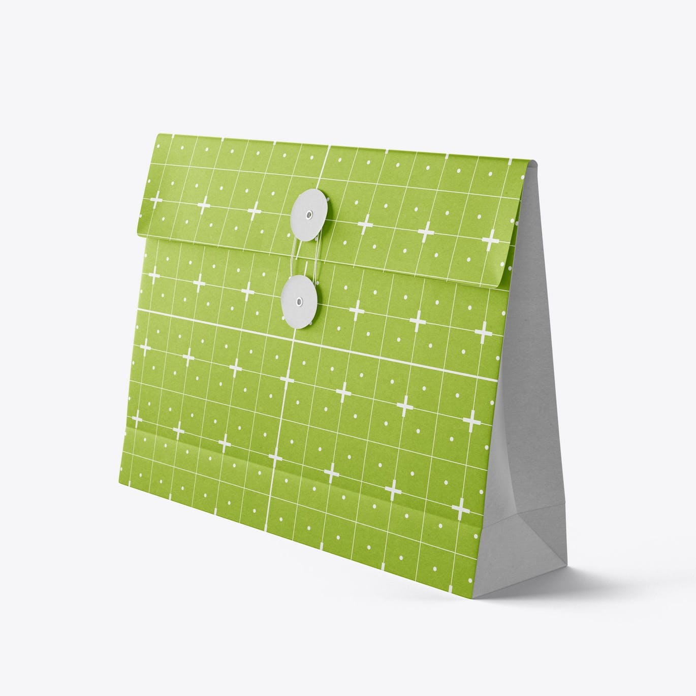 绕绳纸文件袋夹设计样机 Kraft Folder with Bow mockup 样机素材 sucaiwan.com