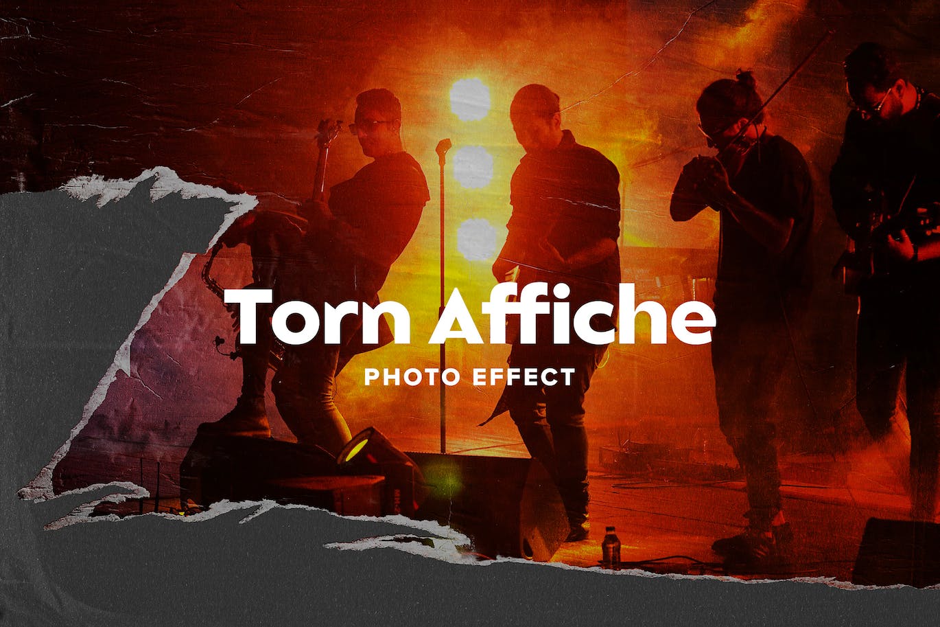 撕裂撕纸照片特效PS图层样式 Torn Affiche Photo Effect 插件预设 sucaiwan.com