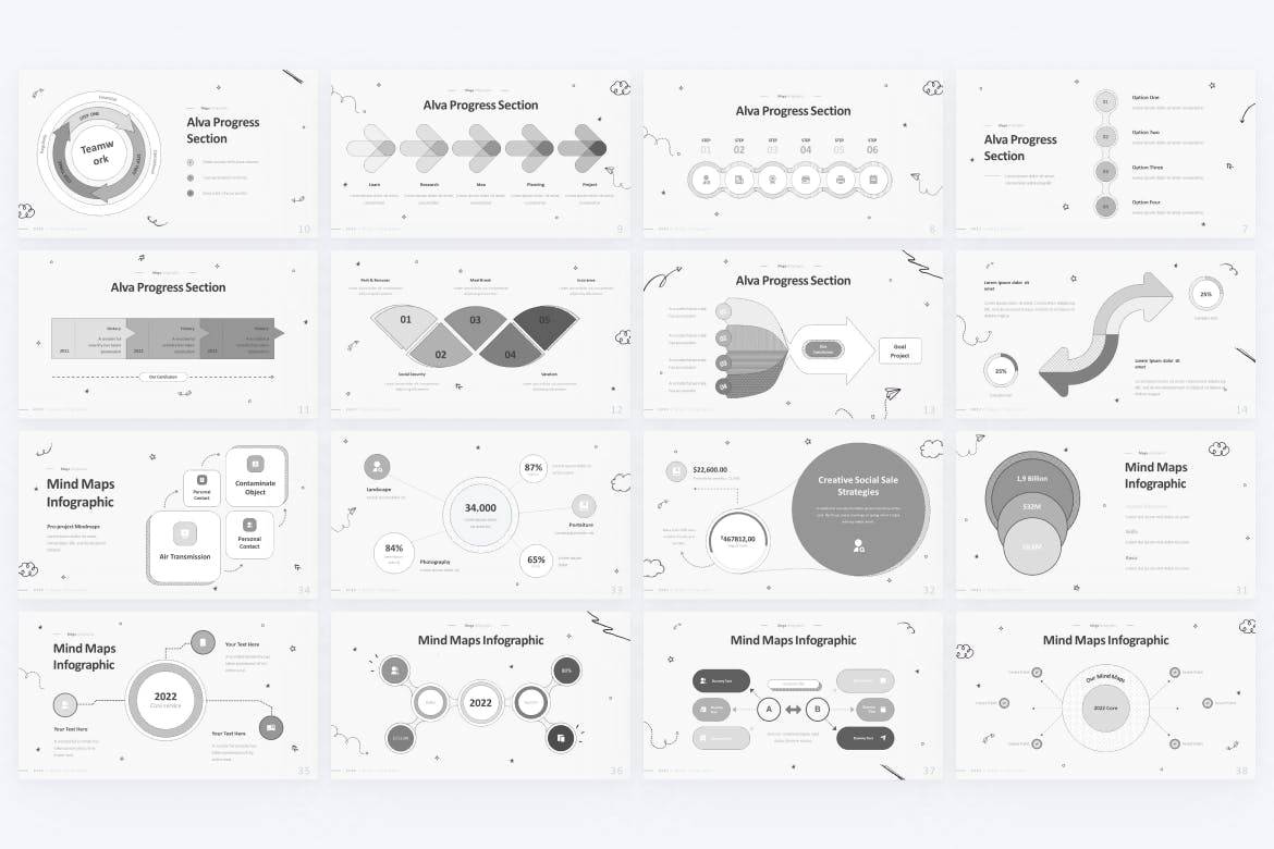 阿尔法&思维导图PPT演示文稿 Alfa & Mindmap Infographic PowerPoint Template 幻灯图表 第2张-素材湾丨精选海外优质设计素材资源 阿尔法&思维导图PPT演示文稿 Alfa & Mindmap Infographic PowerPoint Template 幻灯图表 sucaiwan.com