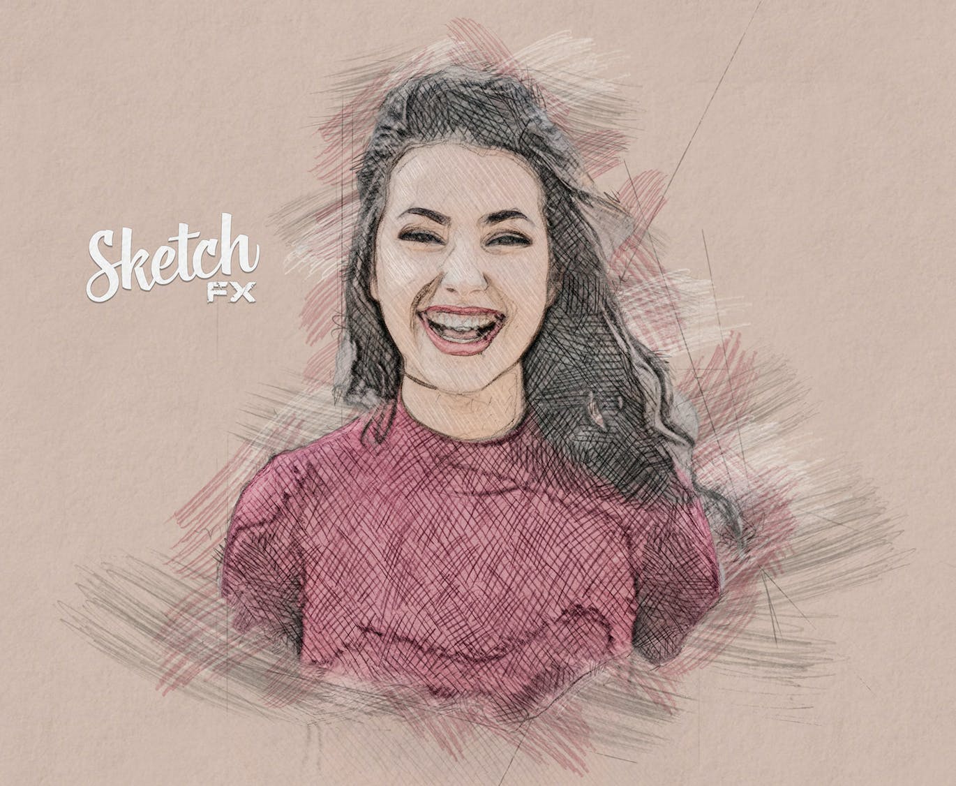 素描FX-照片效果PS插件 Sketch FX – Photo Effect Plugin 插件预设 sucaiwan.com