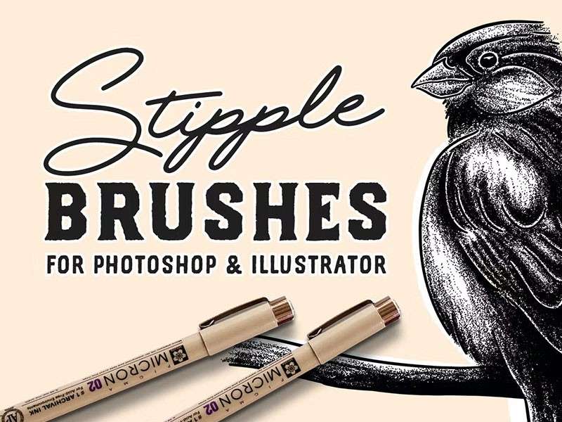 点绘艺术画笔Photoshop和Illustrator套装 笔刷资源 sucaiwan.com