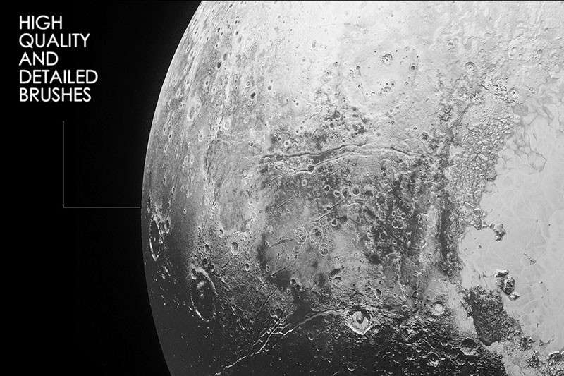 太空主题PS笔刷套装 笔刷资源 sucaiwan.com