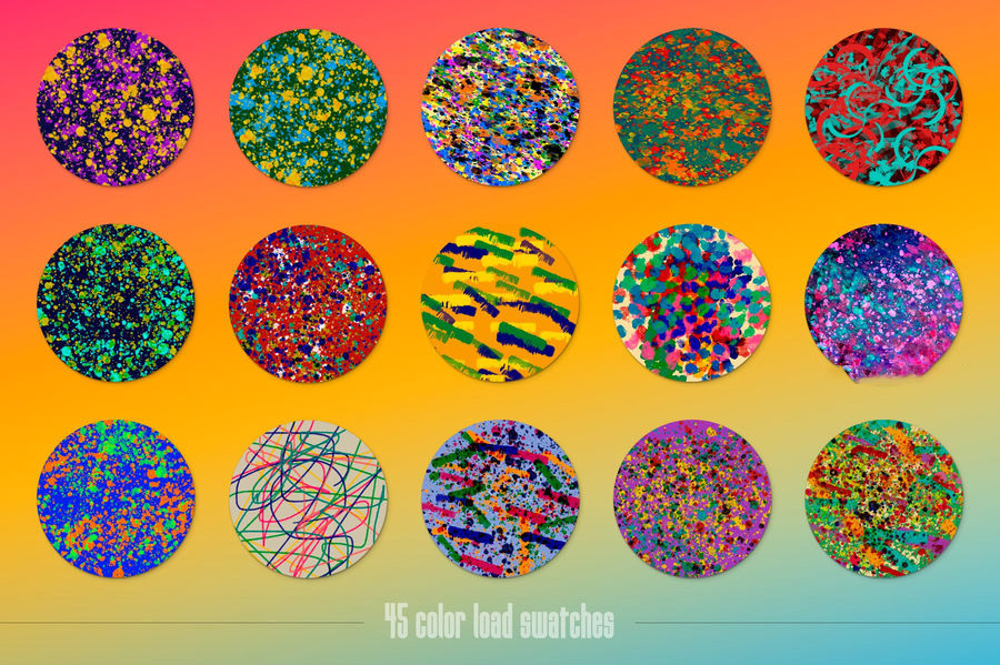 PS笔刷-3D彩色抽象PS画笔笔刷素材 笔刷资源 sucaiwan.com