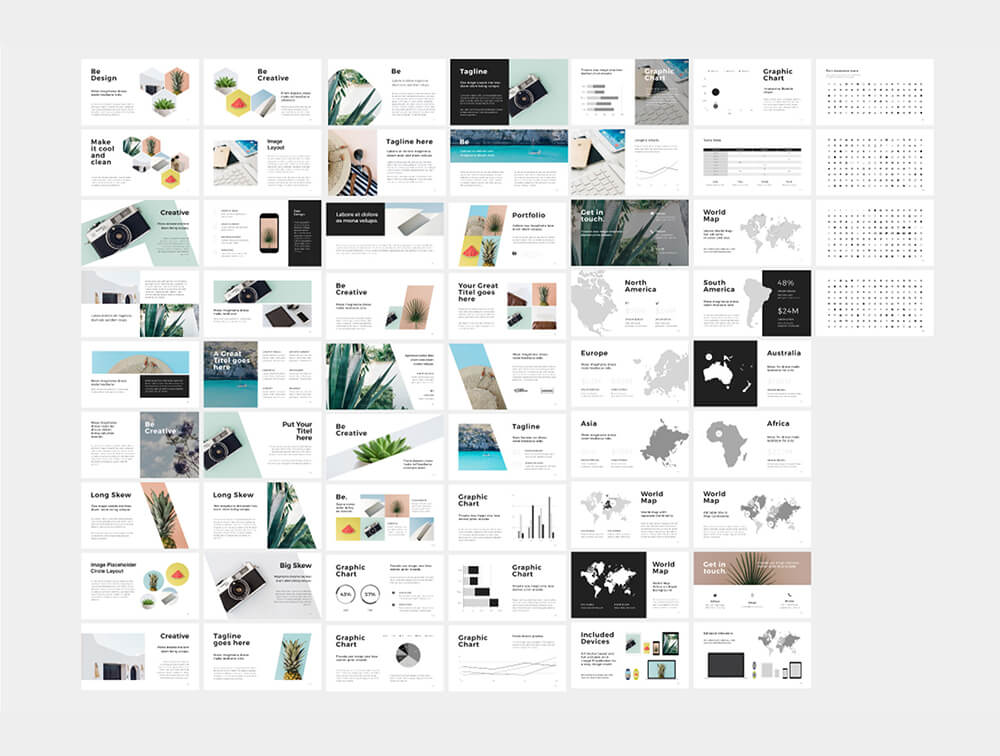 简洁现代的 Keynote演示文稿模板 幻灯图表 sucaiwan.com