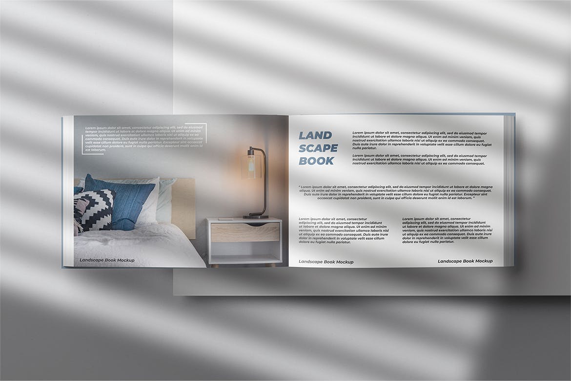横版宣传册书籍样机模板 Landscape Book Mockup 样机素材 sucaiwan.com