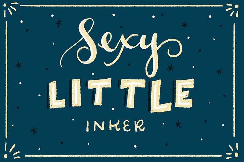 6套用于手绘字体PS笔刷 笔刷资源 sucaiwan.com