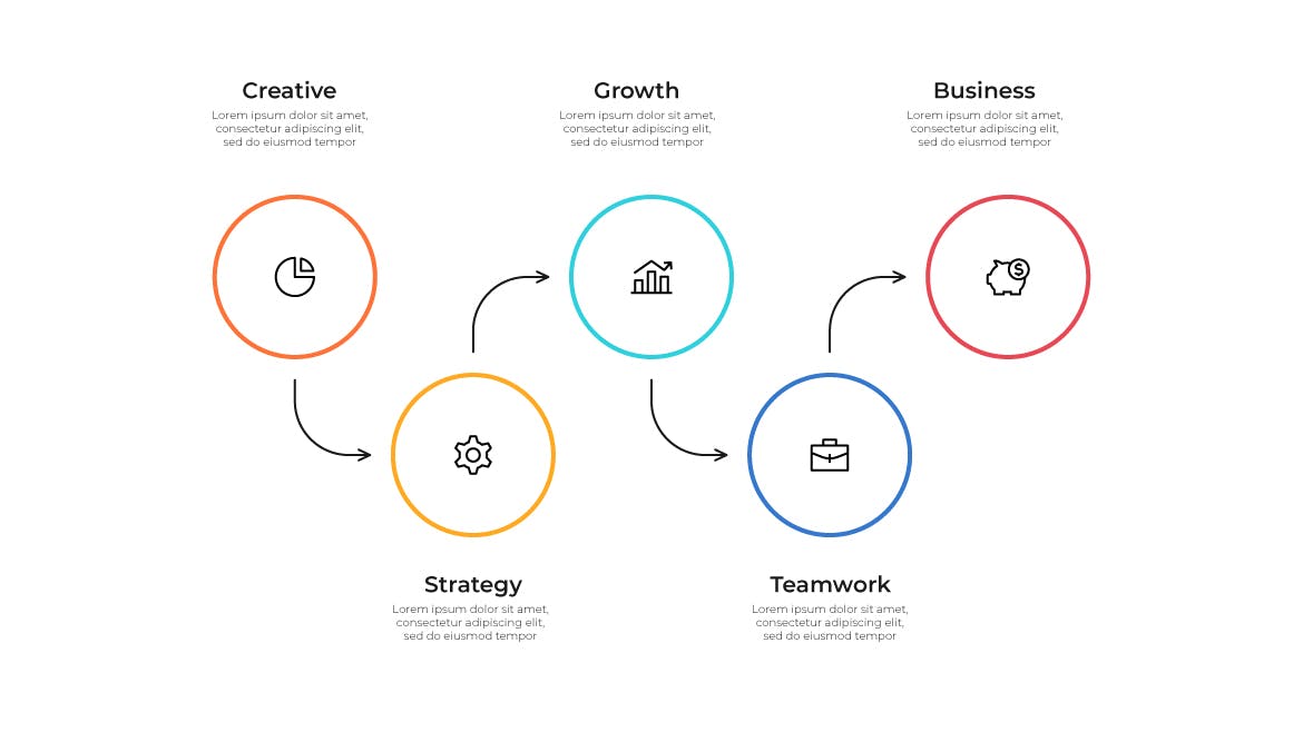 数据可视化信息图表元素集v9 Infographics Elements Set 09 幻灯图表 sucaiwan.com
