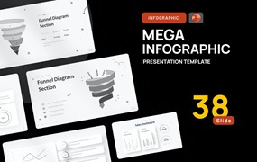 销售仪表盘和漏斗图表PPT演示幻灯片模板 Sales Dashboard & Funnel PowerPoint Template