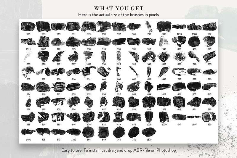 豪华水彩印章PS笔刷套装 笔刷资源 sucaiwan.com