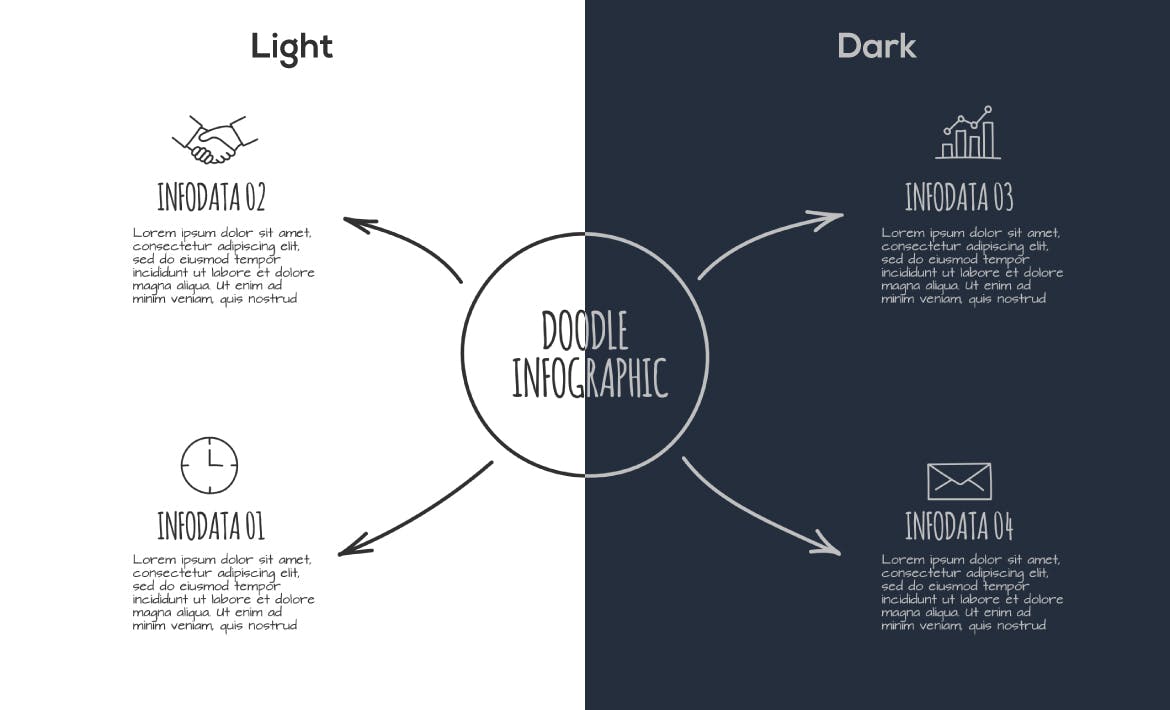 涂鸦动画图表幻灯片演示PPT模板 Doodle Animated PowerPoint Infographics 幻灯图表 sucaiwan.com