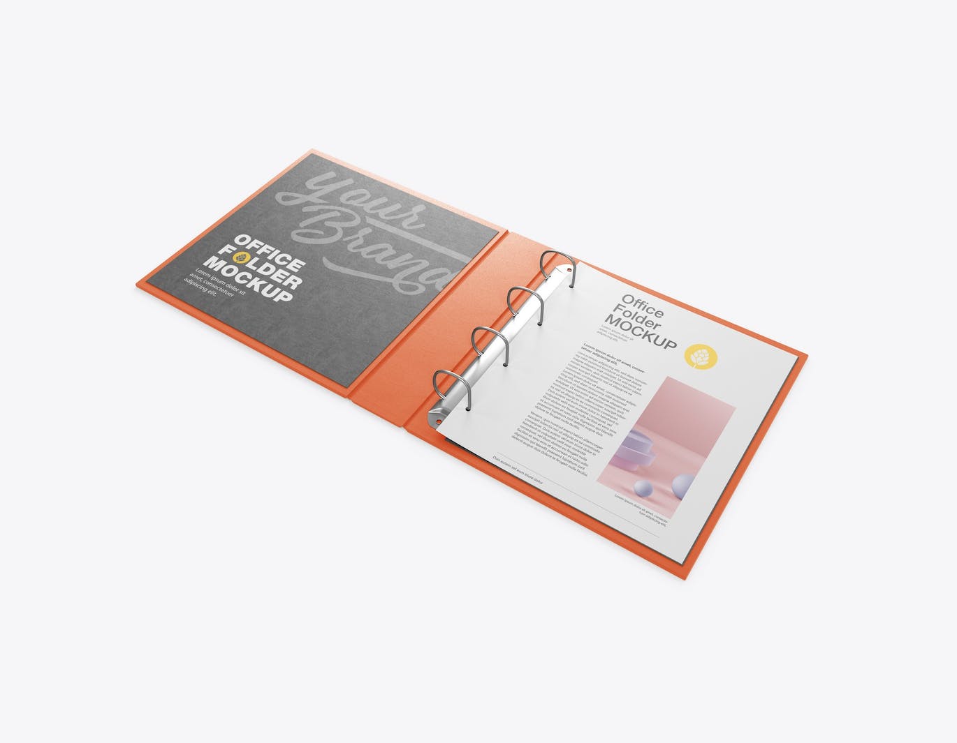 纸质办公文件夹设计样机模板 Paper Office Folder Mockup 样机素材 sucaiwan.com