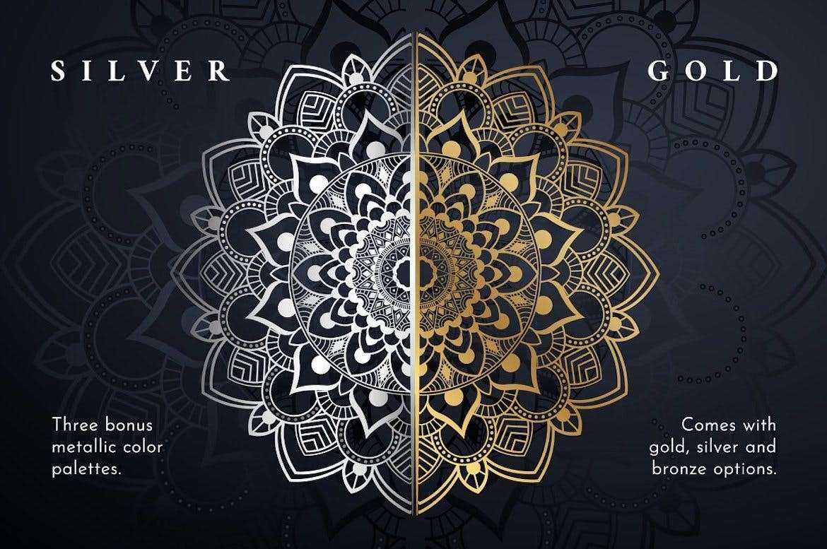 12个曼陀罗花纹图案Procreate笔刷 笔刷资源 sucaiwan.com