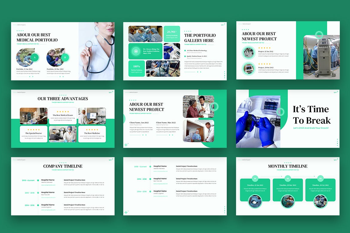 医院医疗PPT幻灯片模板 Spital – Medical Powerpoint 幻灯图表 sucaiwan.com