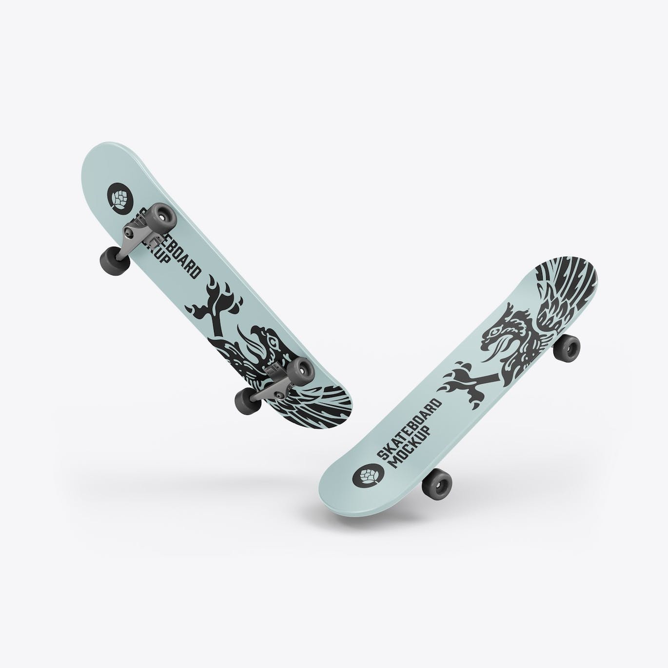 骑行滑板品牌设计样机 Skateboard Mockup 样机素材 sucaiwan.com