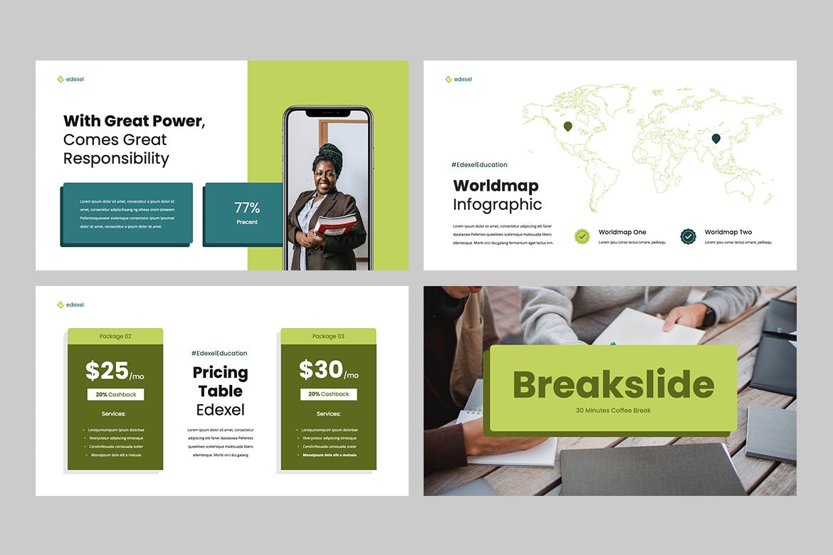 大学教育PPT模板下载 EXEDEL – Education Powerpoint Template 幻灯图表 sucaiwan.com