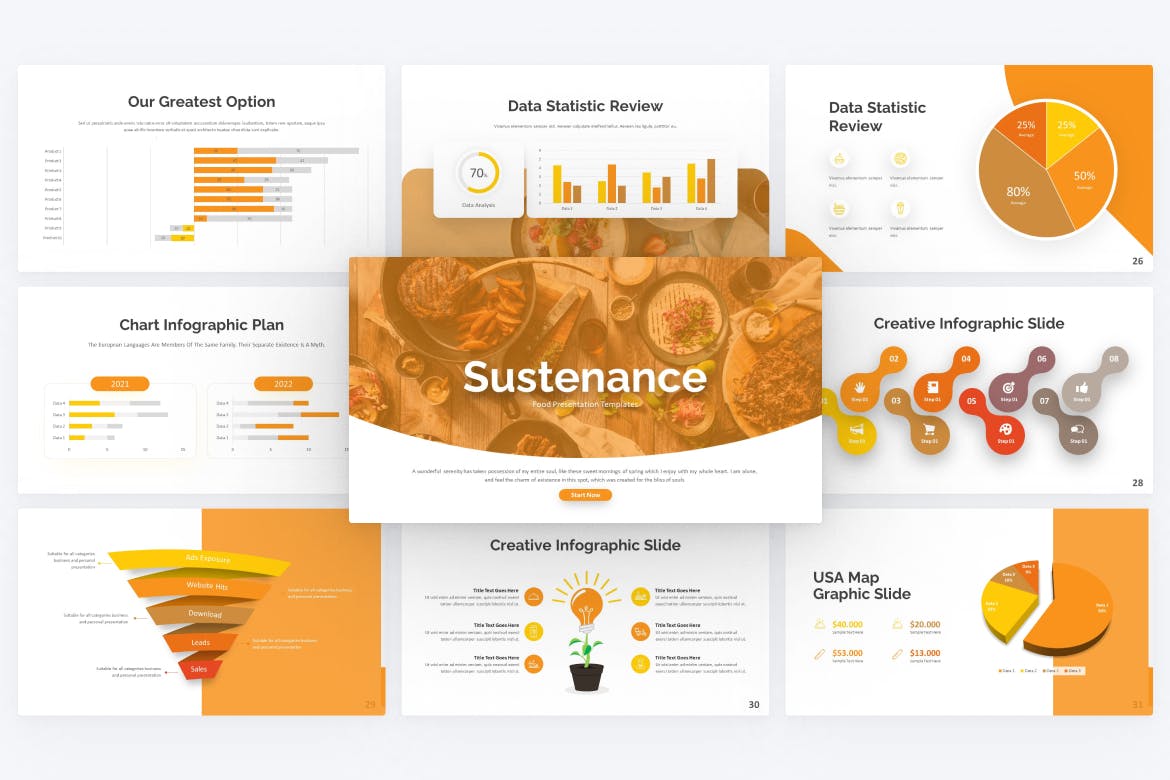 食物食品PPT演示文稿 Sustenance Food PowerPoint Template 幻灯图表 第4张-素材湾丨精选海外优质设计素材资源 食物食品PPT演示文稿 Sustenance Food PowerPoint Template 幻灯图表 sucaiwan.com