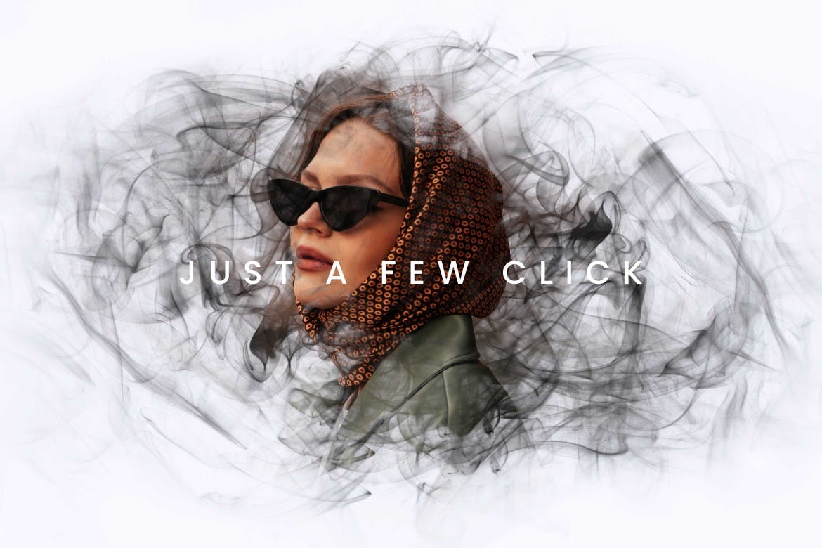 烟雾照片特效PS图层样式 Smoke Photo Effect 插件预设 sucaiwan.com