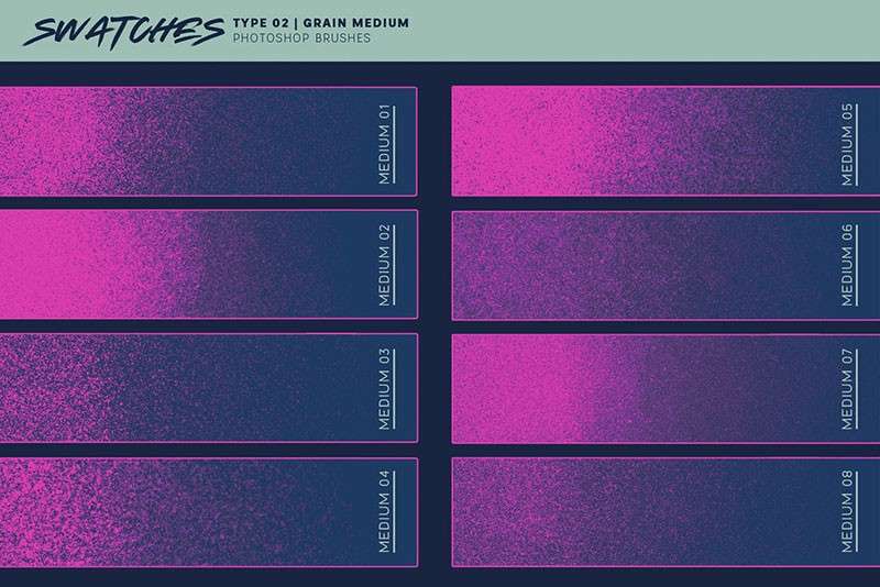 24个颗粒感插画纹理PS笔刷 笔刷资源 sucaiwan.com