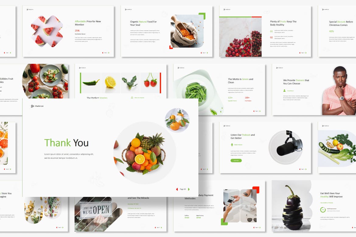 有机产品PPT创意模板 Rabize – Organic Product Presentation PowerPoint 幻灯图表 第3张-素材湾丨精选海外优质设计素材资源 有机产品PPT创意模板 Rabize – Organic Product Presentation PowerPoint 幻灯图表 sucaiwan.com