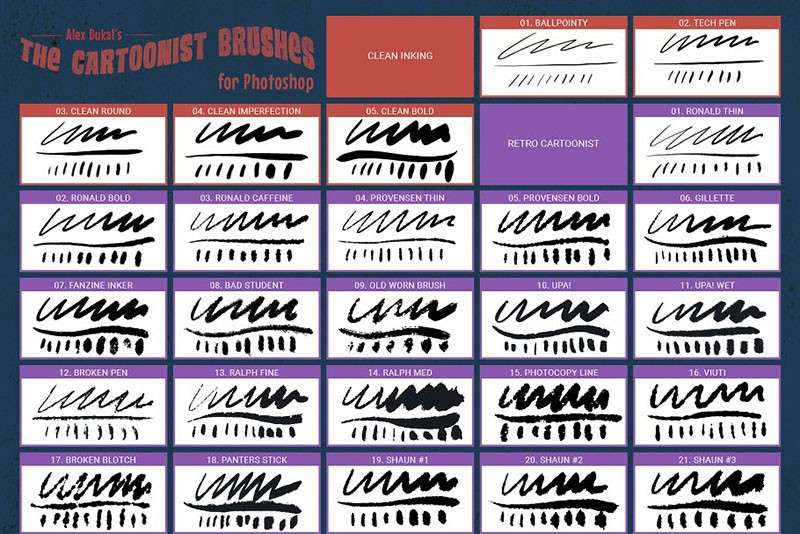 美式漫画创作PS笔刷套装 笔刷资源 sucaiwan.com