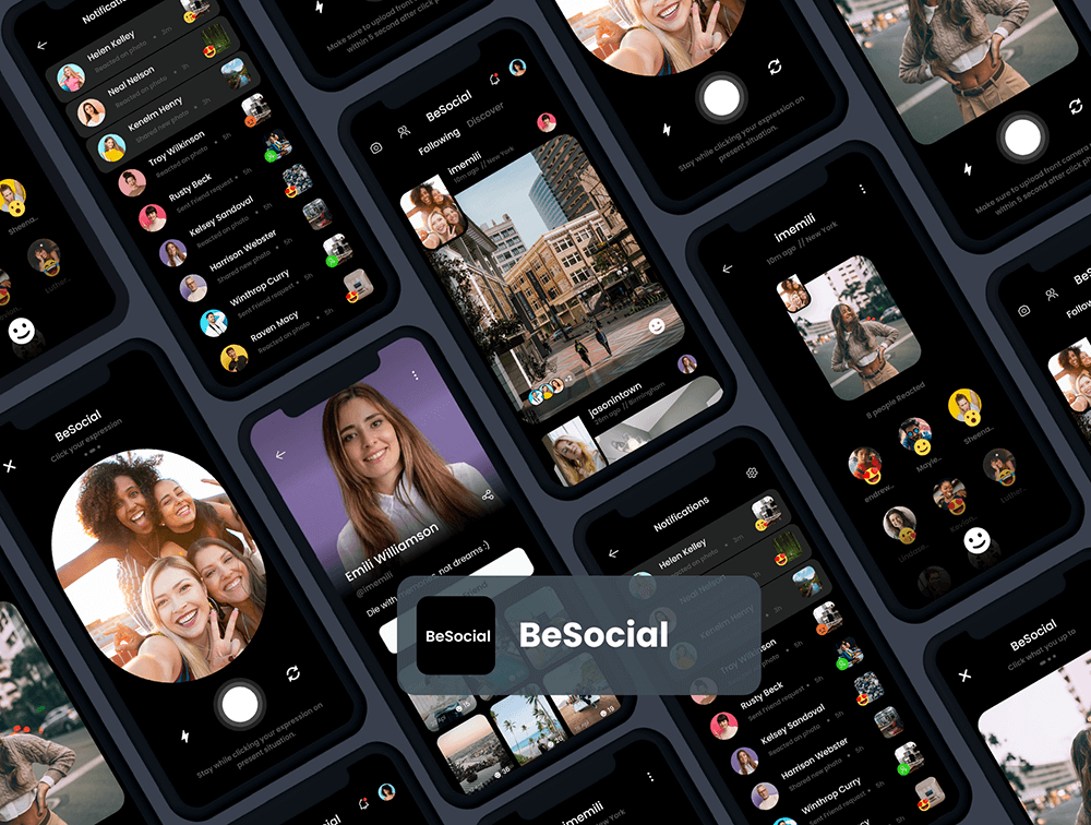 社交照片分享App应用UI套件 APP UI sucaiwan.com