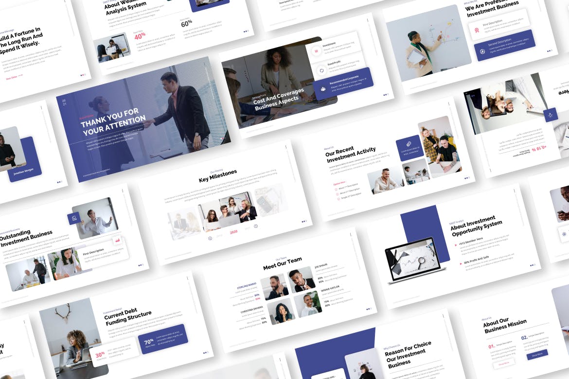 投资业务PPT创意模板 Investment Business Powerpoint Template 幻灯图表 sucaiwan.com