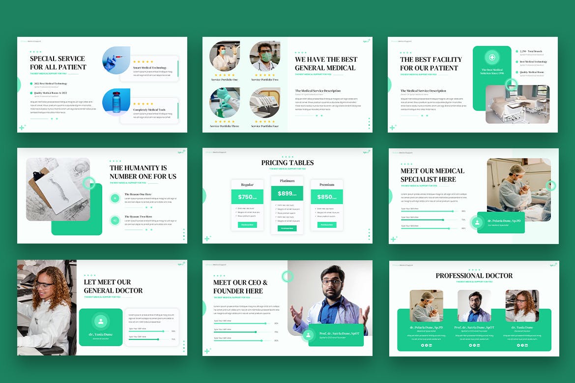 医院医疗PPT幻灯片模板 Spital – Medical Powerpoint 幻灯图表 sucaiwan.com