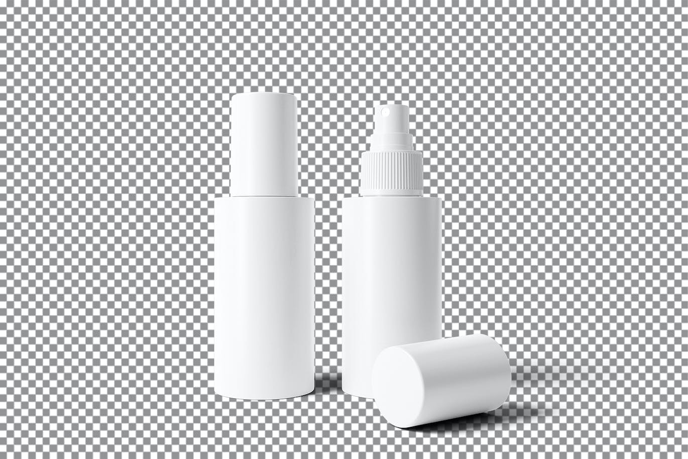 100ml喷雾瓶包装设计样机v2 100ml Spray Bottle Mockup Vol.2 样机素材 sucaiwan.com