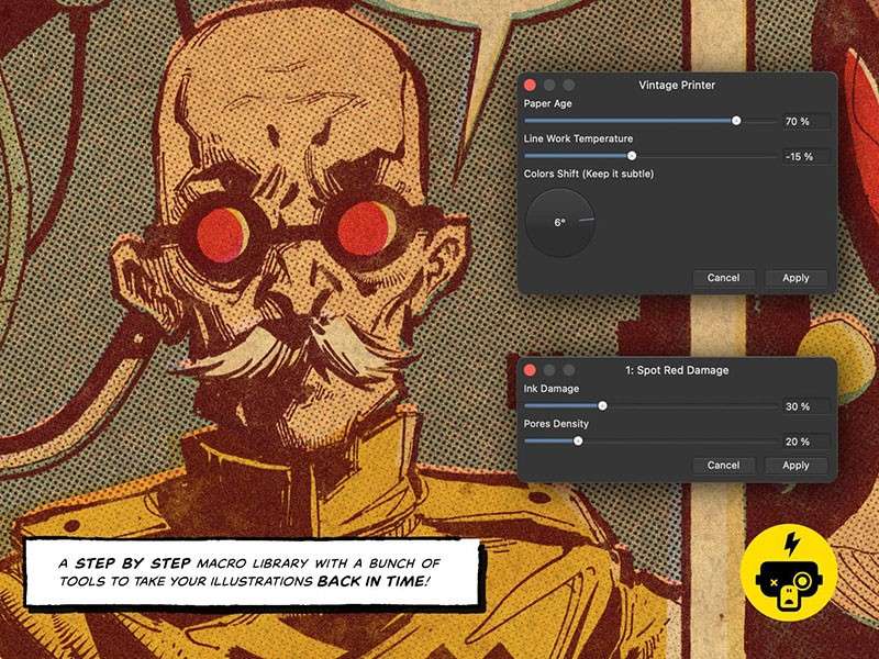 Affinity漫画复古纹理笔刷 笔刷资源 sucaiwan.com