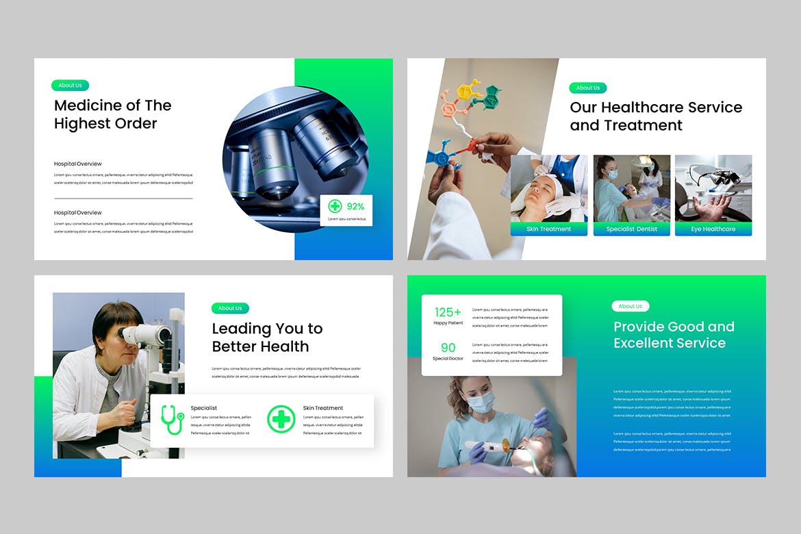 医院/医疗演示文稿PPT模板 PERSADA – Medical & Hospital Powerpoint 幻灯图表 sucaiwan.com