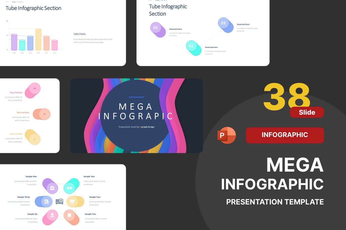 几何物体形状信息图表Powerpoint幻灯片模板 Tube & Curve Infographic PowerPoint Template 幻灯图表 第1张-素材湾丨精选海外优质设计素材资源 几何物体形状信息图表Powerpoint幻灯片模板 Tube & Curve Infographic PowerPoint Template 幻灯图表 sucaiwan.com