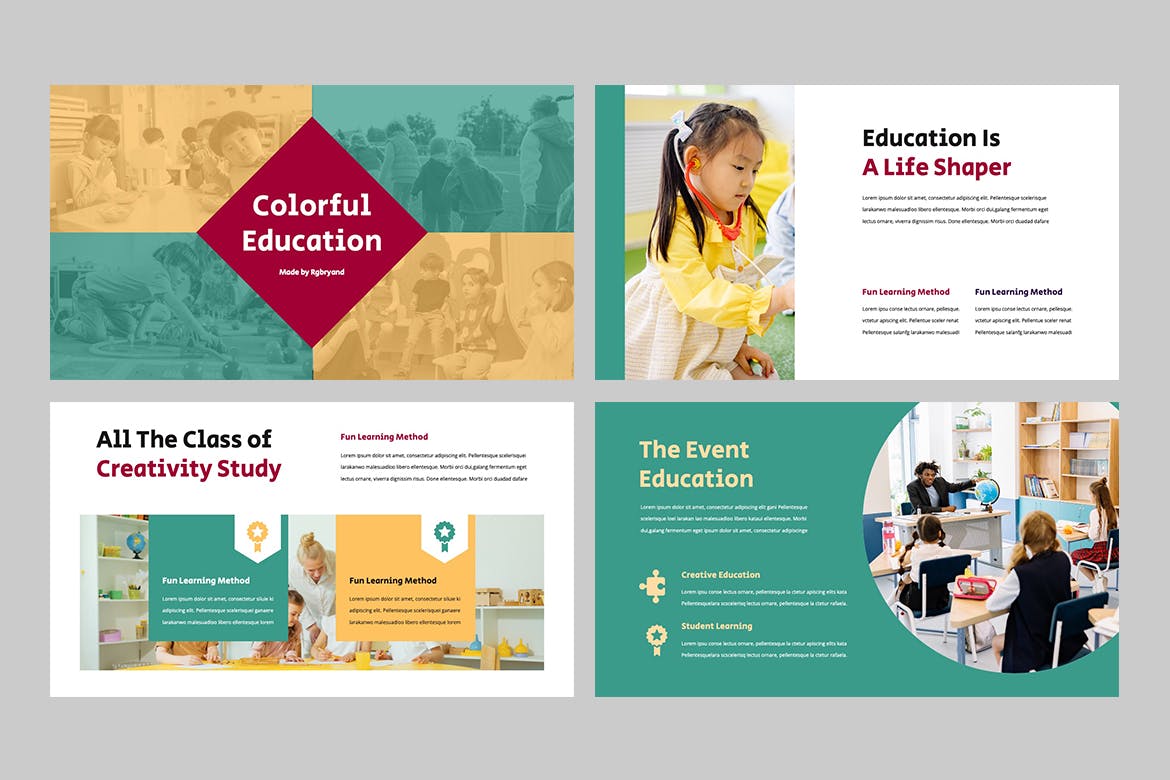 教育宣传PPT幻灯片模板下载 ALWAFA – Education Kids Powerpoint 幻灯图表 sucaiwan.com