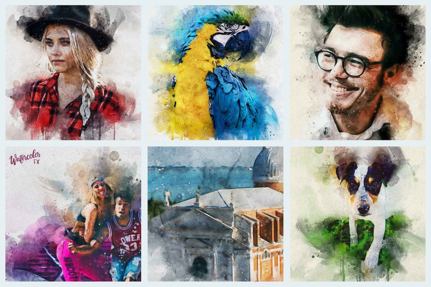 水彩FX-照片效果PS插件 Watercolor FX – Photo Effect Plugin 插件预设 sucaiwan.com