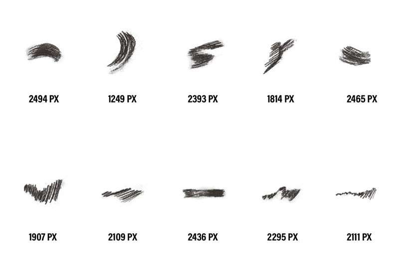 自然的木炭装饰PS笔刷 笔刷资源 sucaiwan.com