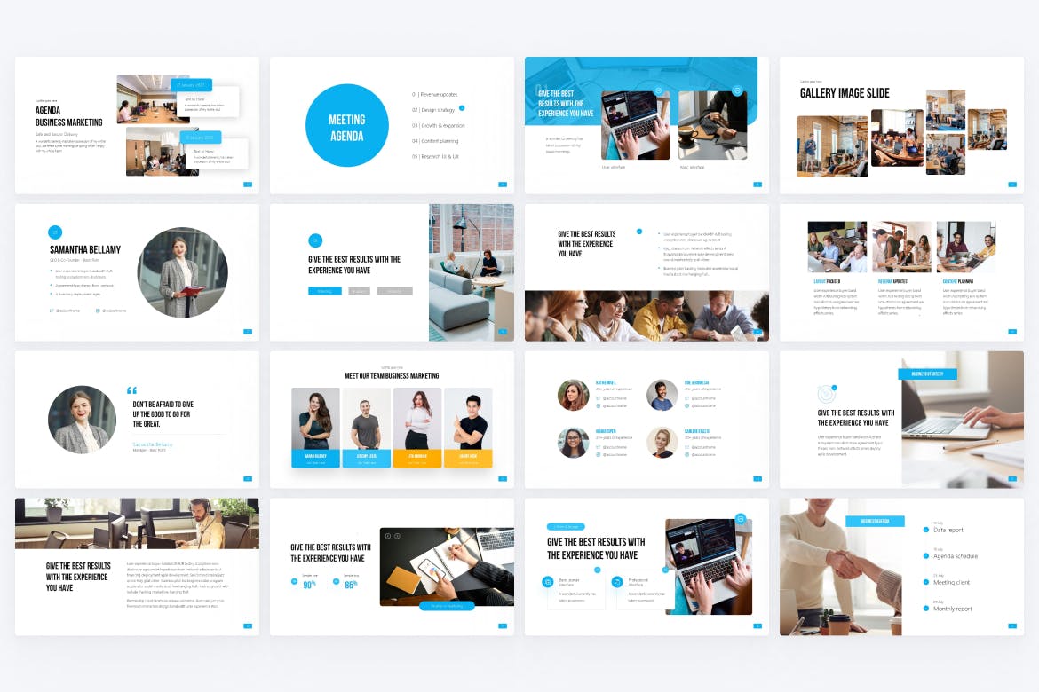 商业营销PPT幻灯片模板 Business Marketing PowerPoint Template 幻灯图表 sucaiwan.com