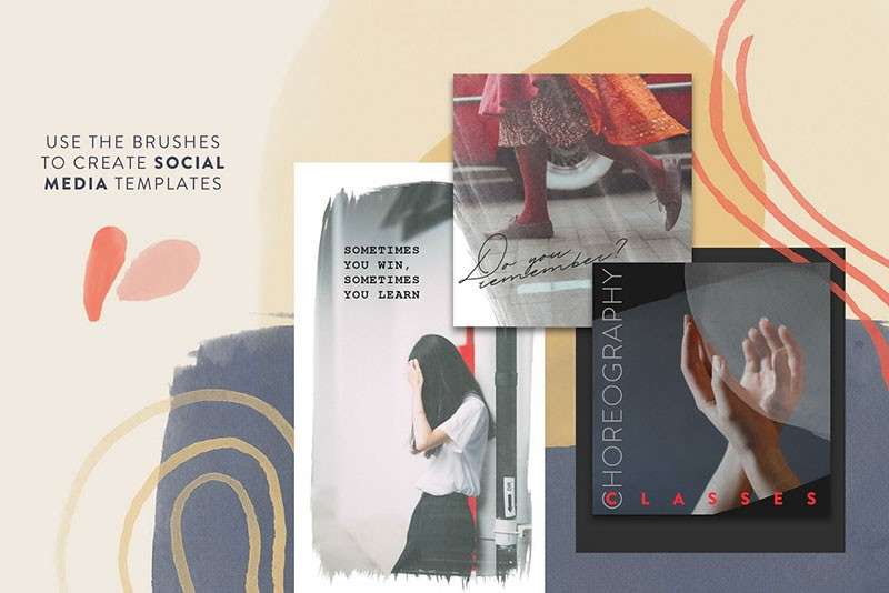 豪华水彩印章PS笔刷套装 笔刷资源 sucaiwan.com