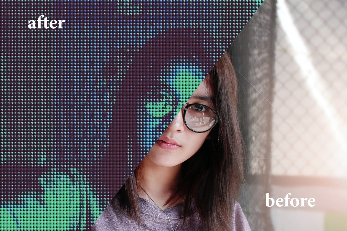 半色调照片特效PS图层样式 Halftone Photo Effect 插件预设 sucaiwan.com