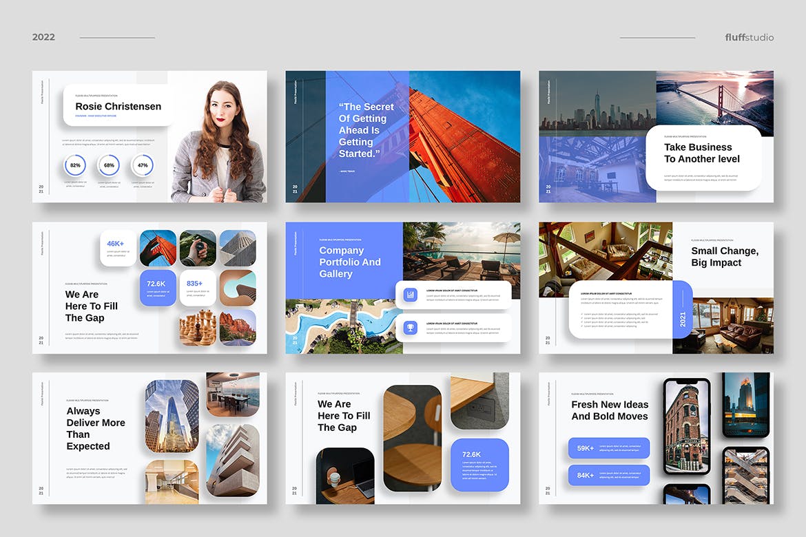 企业年度报告PPT模板 Flexibi – Multipurpose PowerPoint Template 幻灯图表 sucaiwan.com