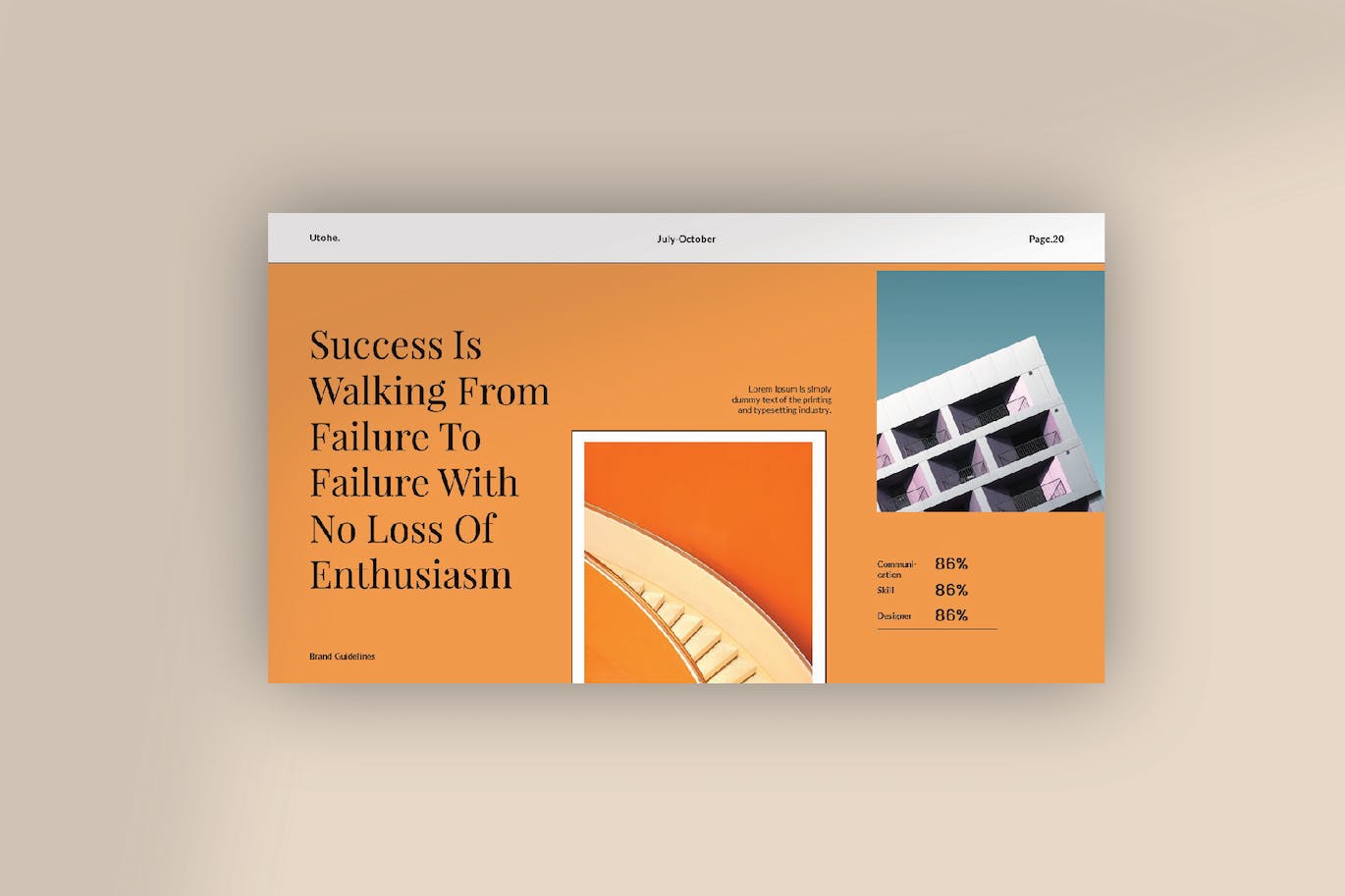 多用途公司演示PPT文稿 Utohe Powerpoint Template 幻灯图表 sucaiwan.com