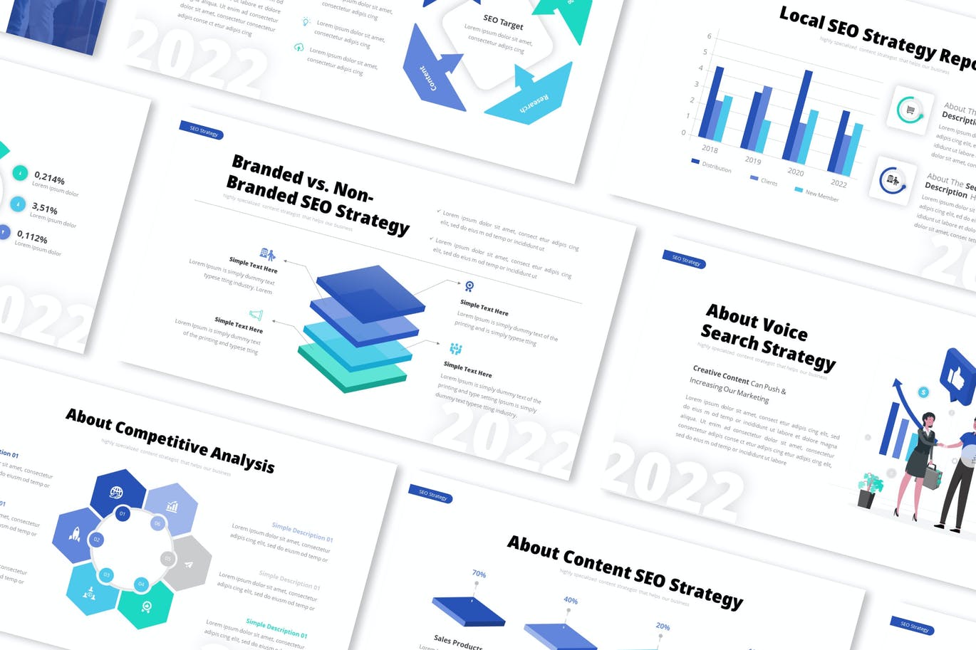 SEO策略信息图表PPT演示文稿 SEO Strategy Infographic Powerpoint Presentation 幻灯图表 sucaiwan.com