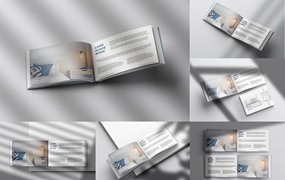 横版宣传册书籍样机模板 Landscape Book Mockup